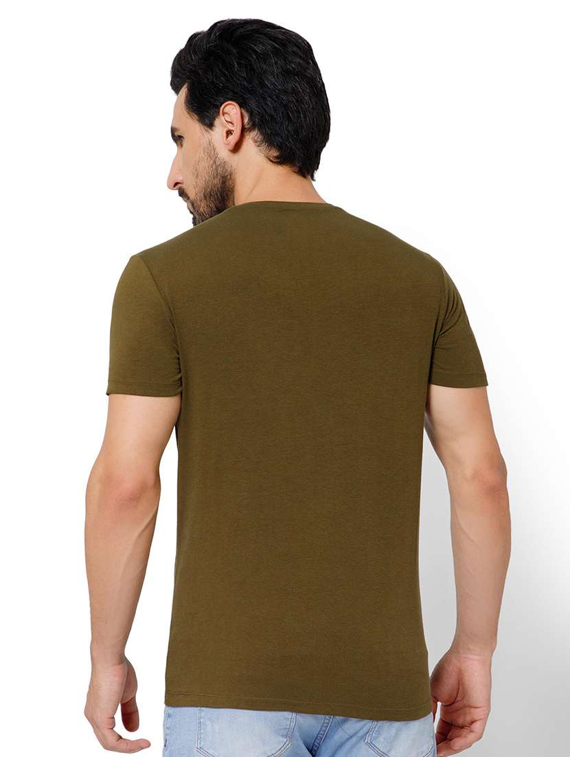 men solid short sleeve slim fit t-shirt - 22081976 -  Standard Image - 2