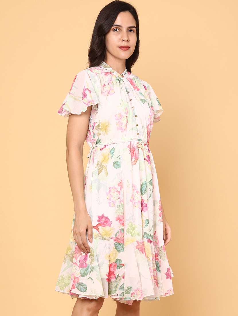 women multi colored polyester a-line dress - 22082085 -  Standard Image - 2