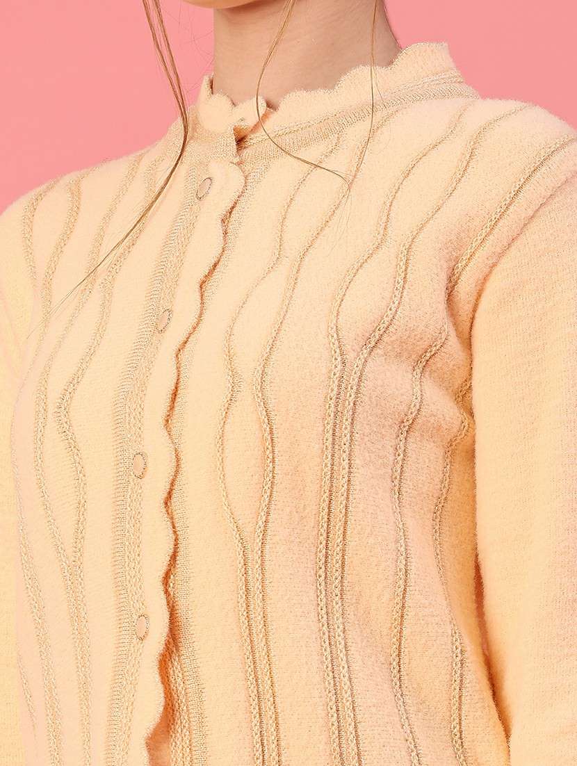 women self design long sleeve cardigan - 22082117 -  Standard Image - 2