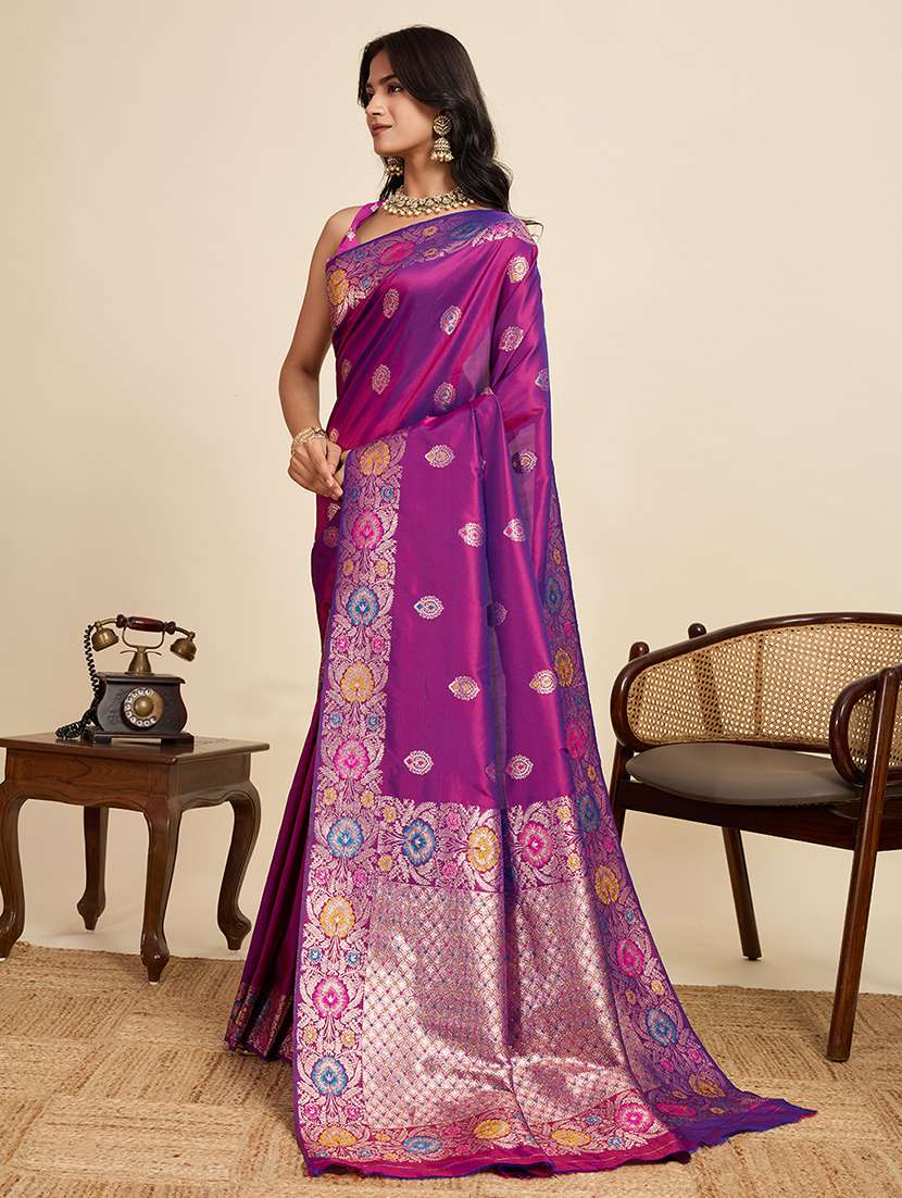 women self design banarasi saree with blouse - 22082209 -  Standard Image - 2