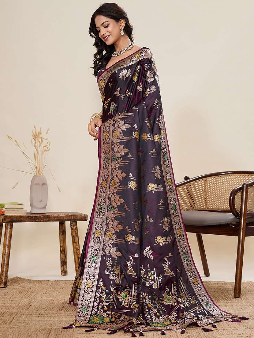 women self design banarasi saree with blouse - 22082221 - Standard Image - 2