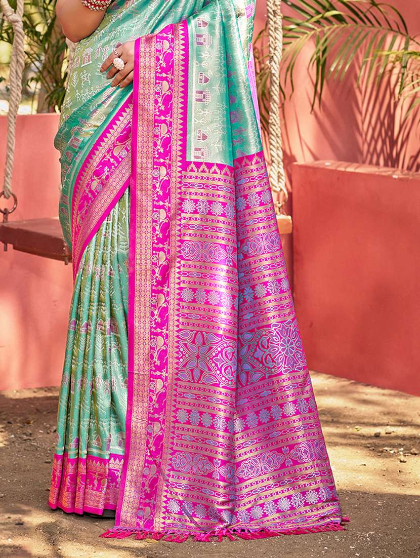 women self design kanjivaram saree with blouse - 22082286 -  Standard Image - 2
