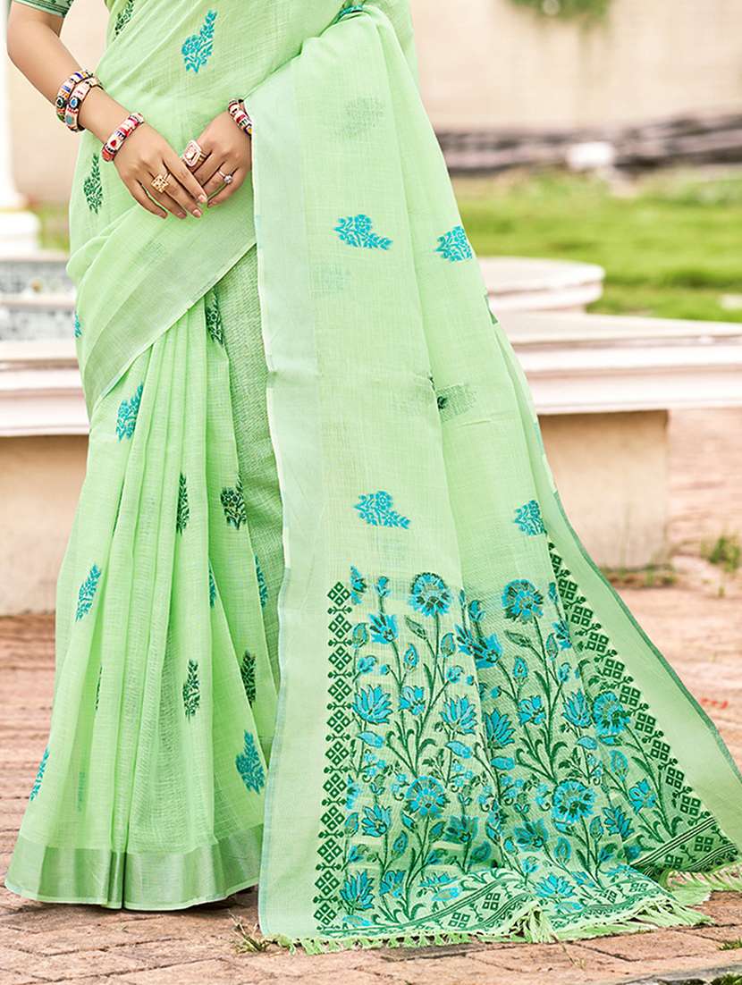 women self design handloom saree with blouse - 22082305 -  Standard Image - 2