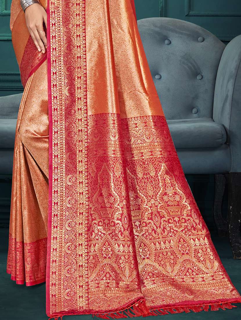 women self design kanjivaram saree with blouse - 22082378 - Standard Image - 2
