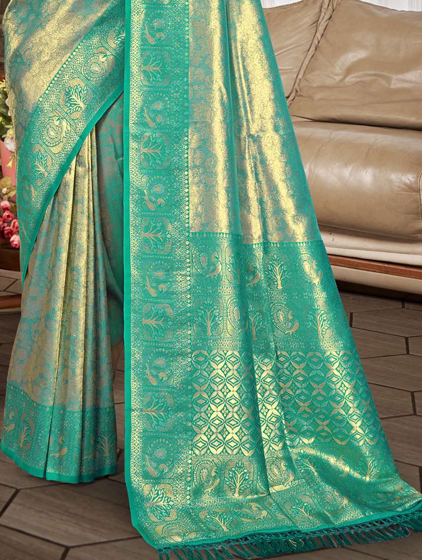 women self design kanjivaram saree with blouse - 22082382 -  Standard Image - 2