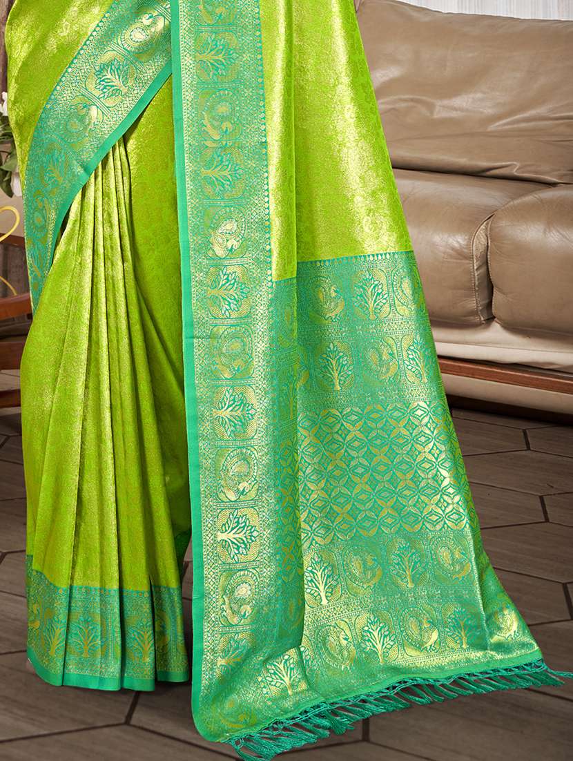 women self design kanjivaram saree with blouse - 22082386 - Standard Image - 2