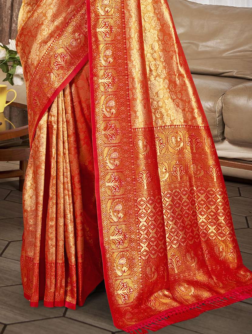 women self design kanjivaram saree with blouse - 22082387 - Standard Image - 2