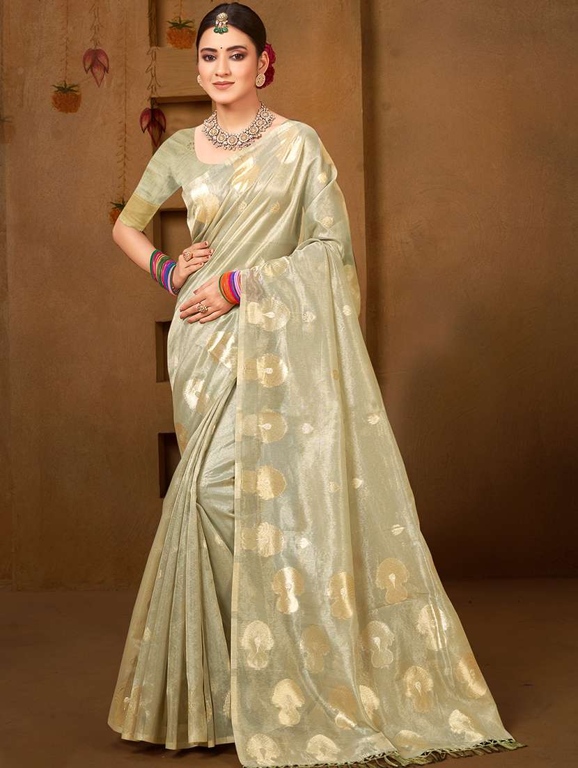women self design chanderi saree with blouse