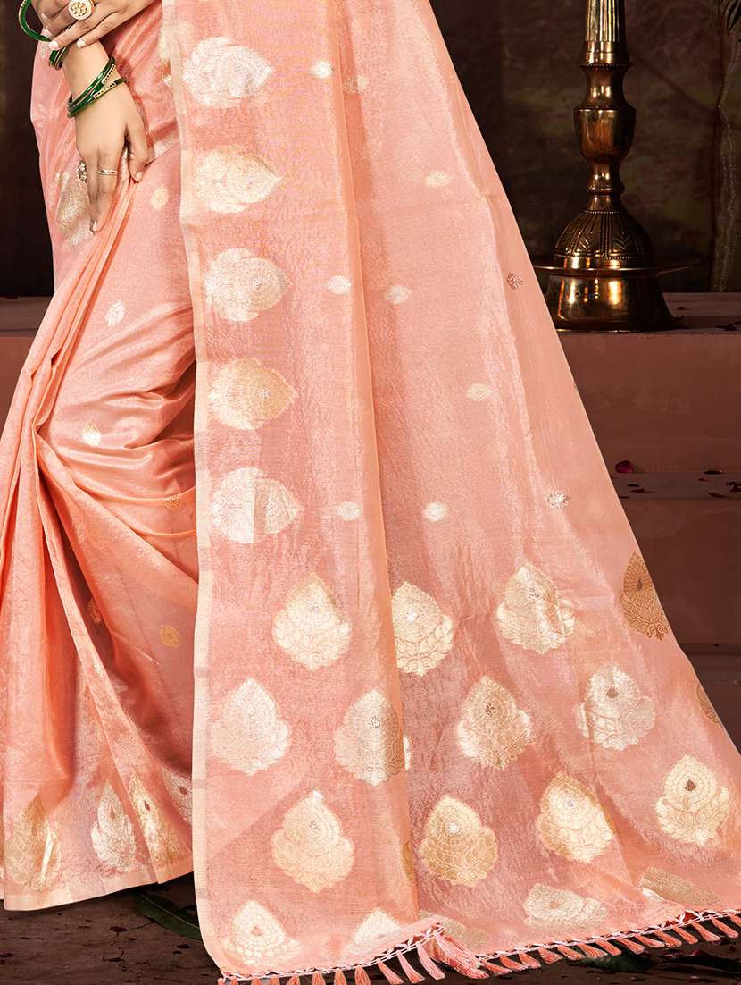 women self design chanderi saree with blouse - 22082412 -  Standard Image - 2