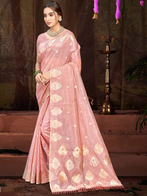 women self design chanderi saree with blouse - 22082415 - Standard Image - 0