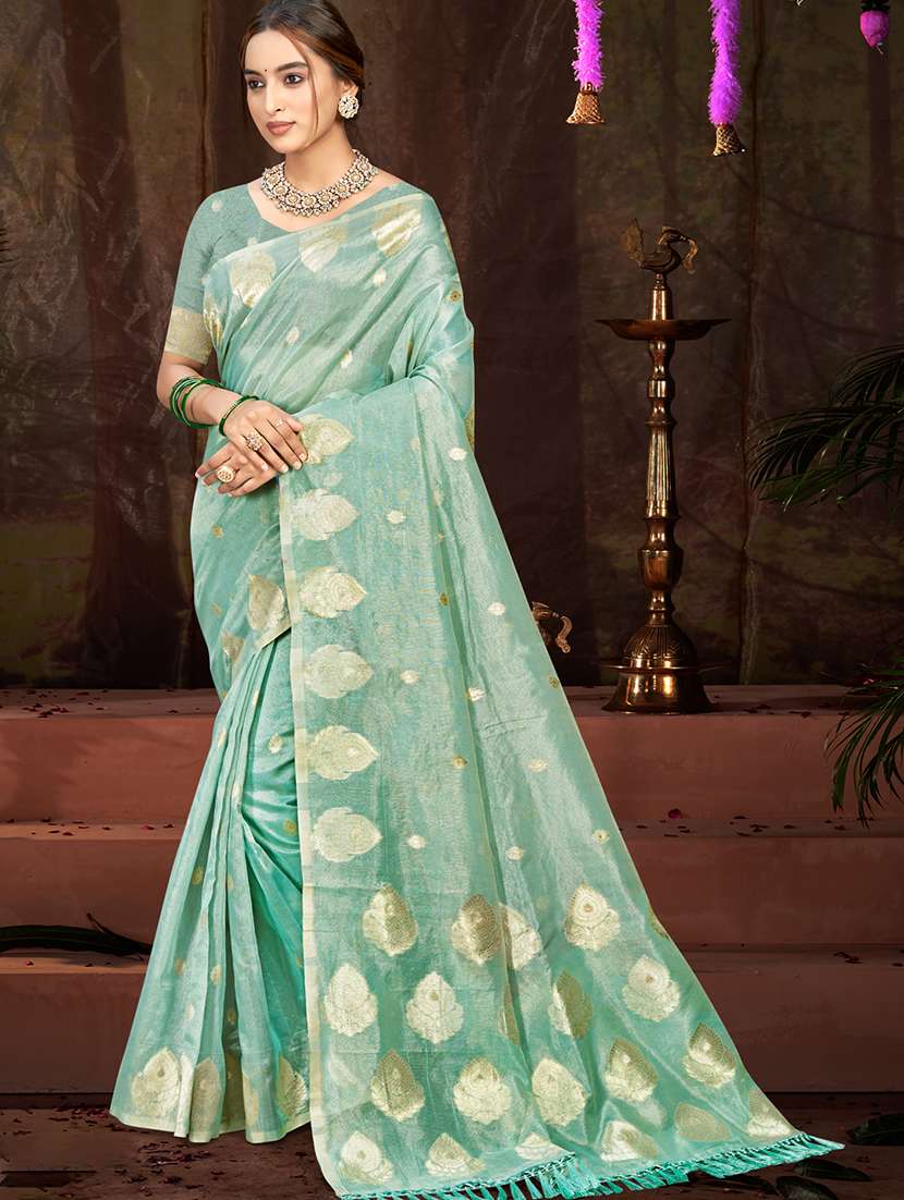 women self design chanderi saree with blouse