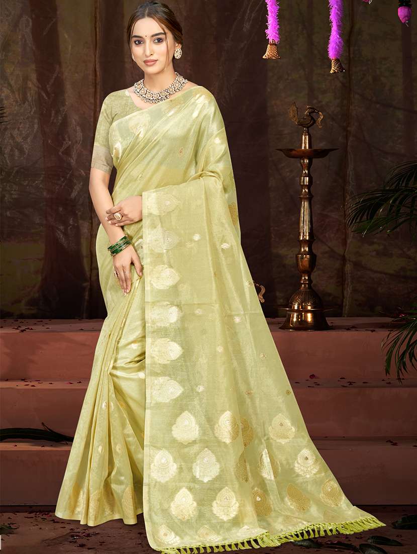 women self design chanderi saree with blouse - 22082417 -  Zoom Image - 0