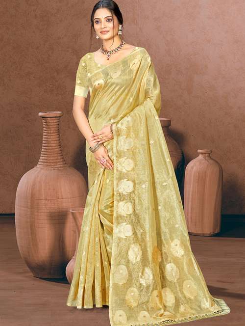 women self design chanderi saree with blouse - 22082418 -  Standard Image - 0