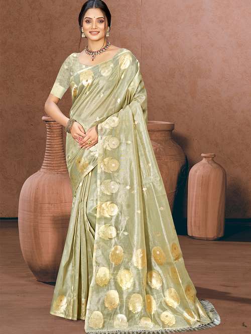 women self design chanderi saree with blouse - 22082423 -  Standard Image - 0