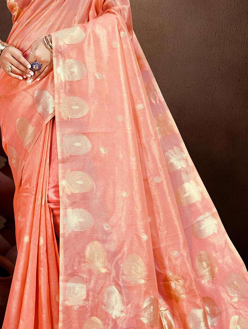 women self design chanderi saree with blouse - 22082428 -  Standard Image - 2