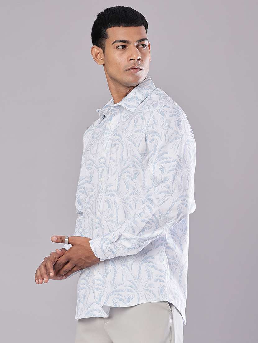 men printed long sleeve regular fit casual shirt - 22082463 -  Standard Image - 2