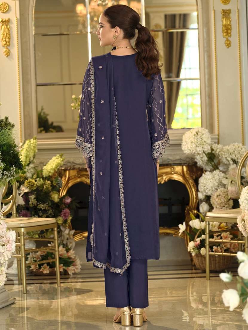 women embroidered long sleeve kurta pant with dupatta set - 22082503 - Standard Image - 2