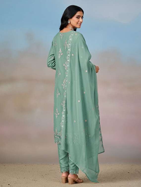 women embroidered long sleeve kurta pant with dupatta set - 22082505 - Standard Image - 2