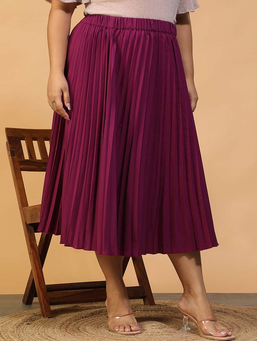 women plus size solid mid rise skirt - 22082574 -  Standard Image - 2