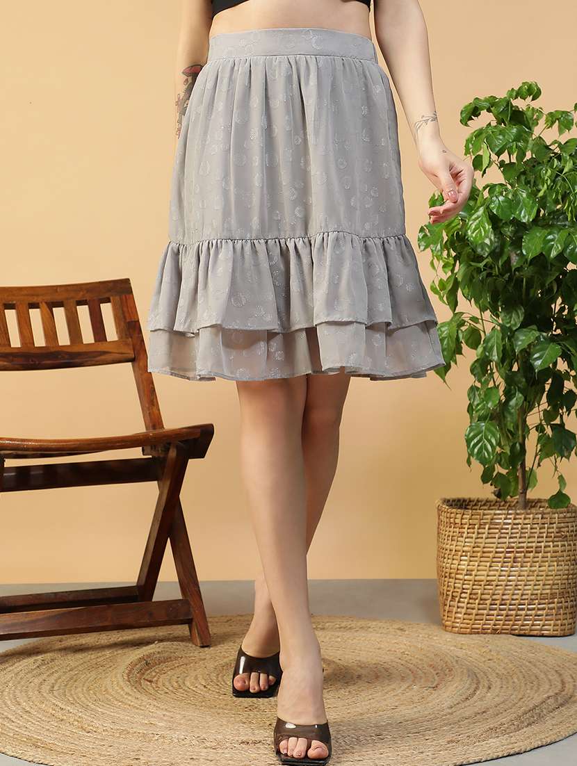 women self designed high rise tiered skirt - 22082577 - Zoom Image - 0