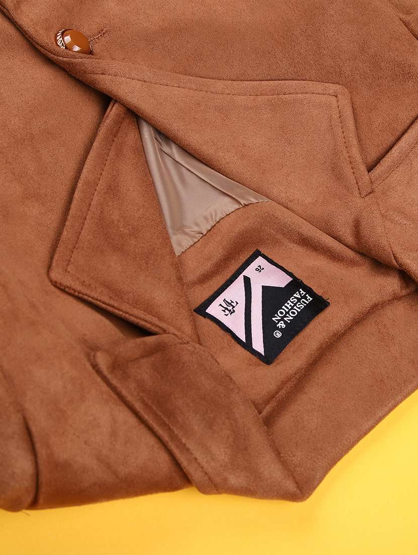 girls solid long sleeve regular blazer - 22082947 -  Standard Image - 2