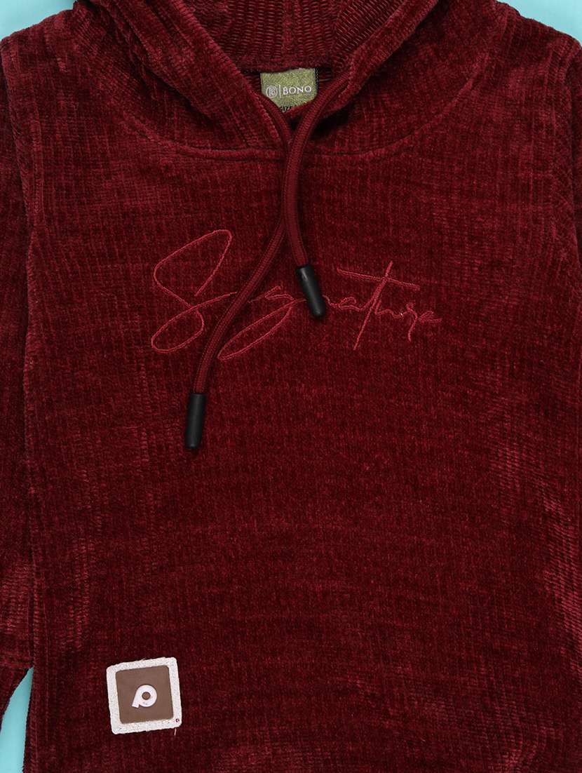 boys self design long sleeve hooded sweatshirt - 22082949 -  Standard Image - 2