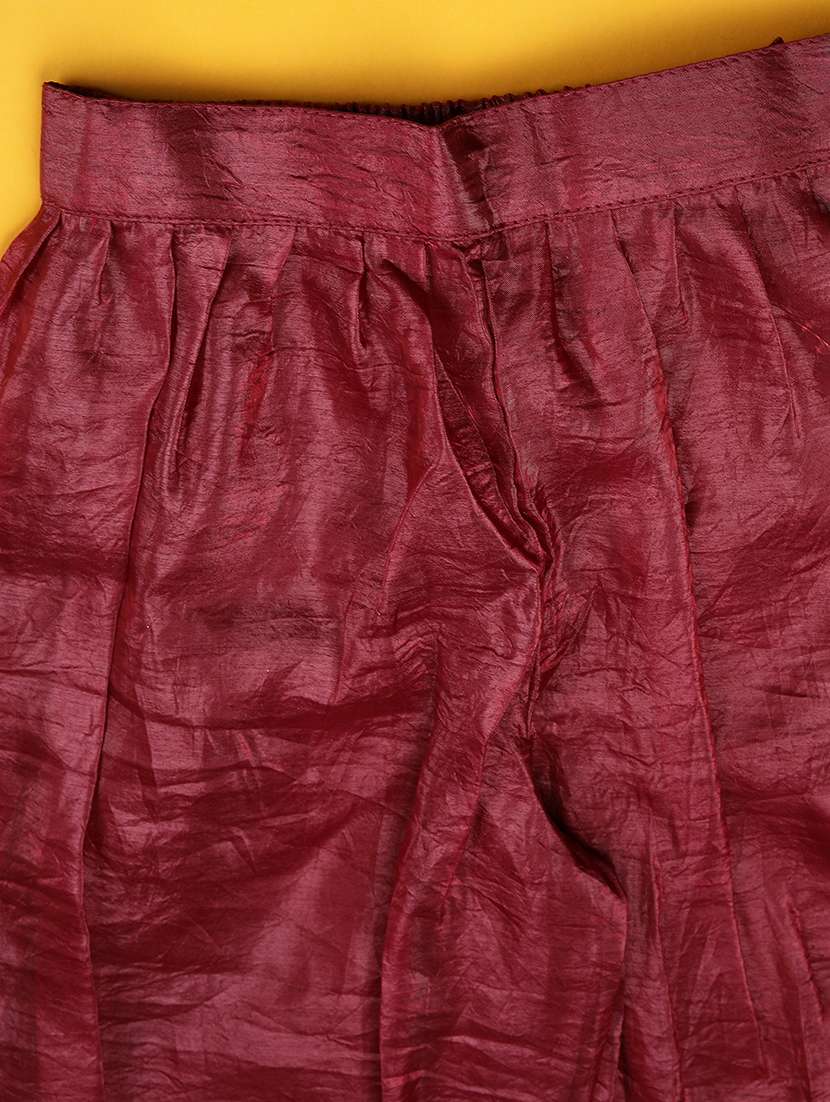 girls embroidered sleeveless kurta and salwar with dupatta - 22082953 -  Standard Image - 2