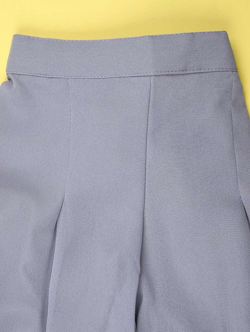 girls solid with work sleeveless kurta sharara set  - 22082959 -  Standard Image - 2