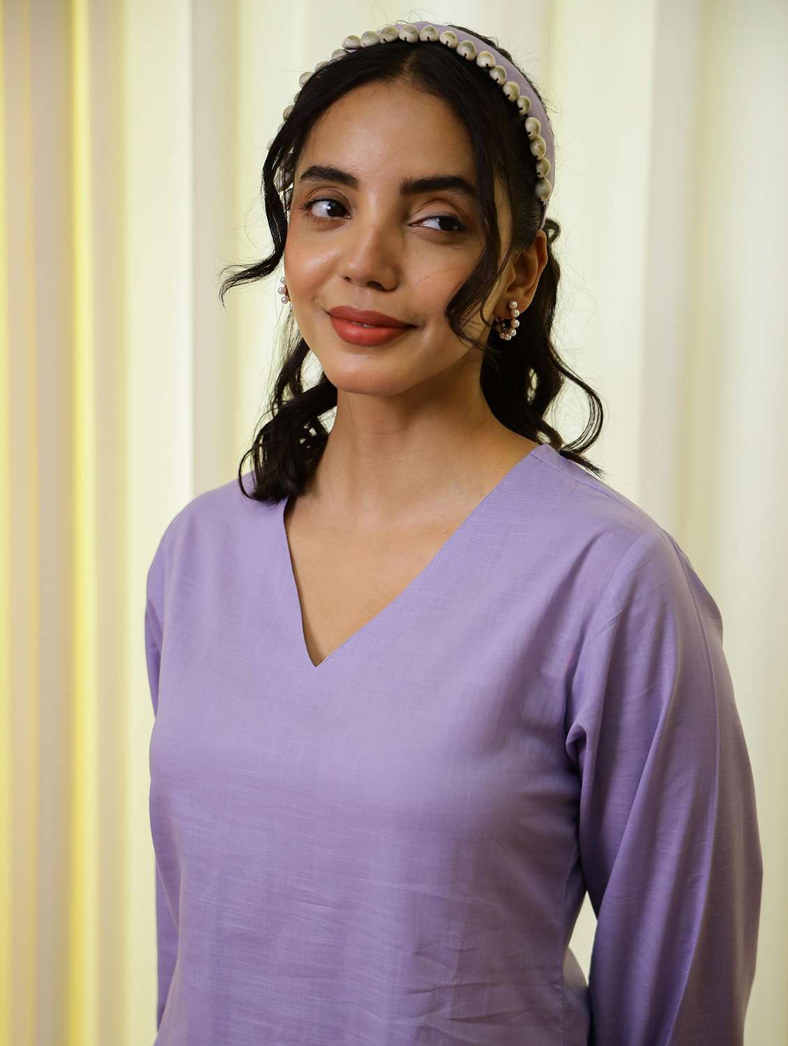 women solid long sleeve ethnic co-ord set - 22083102 -  Standard Image - 2