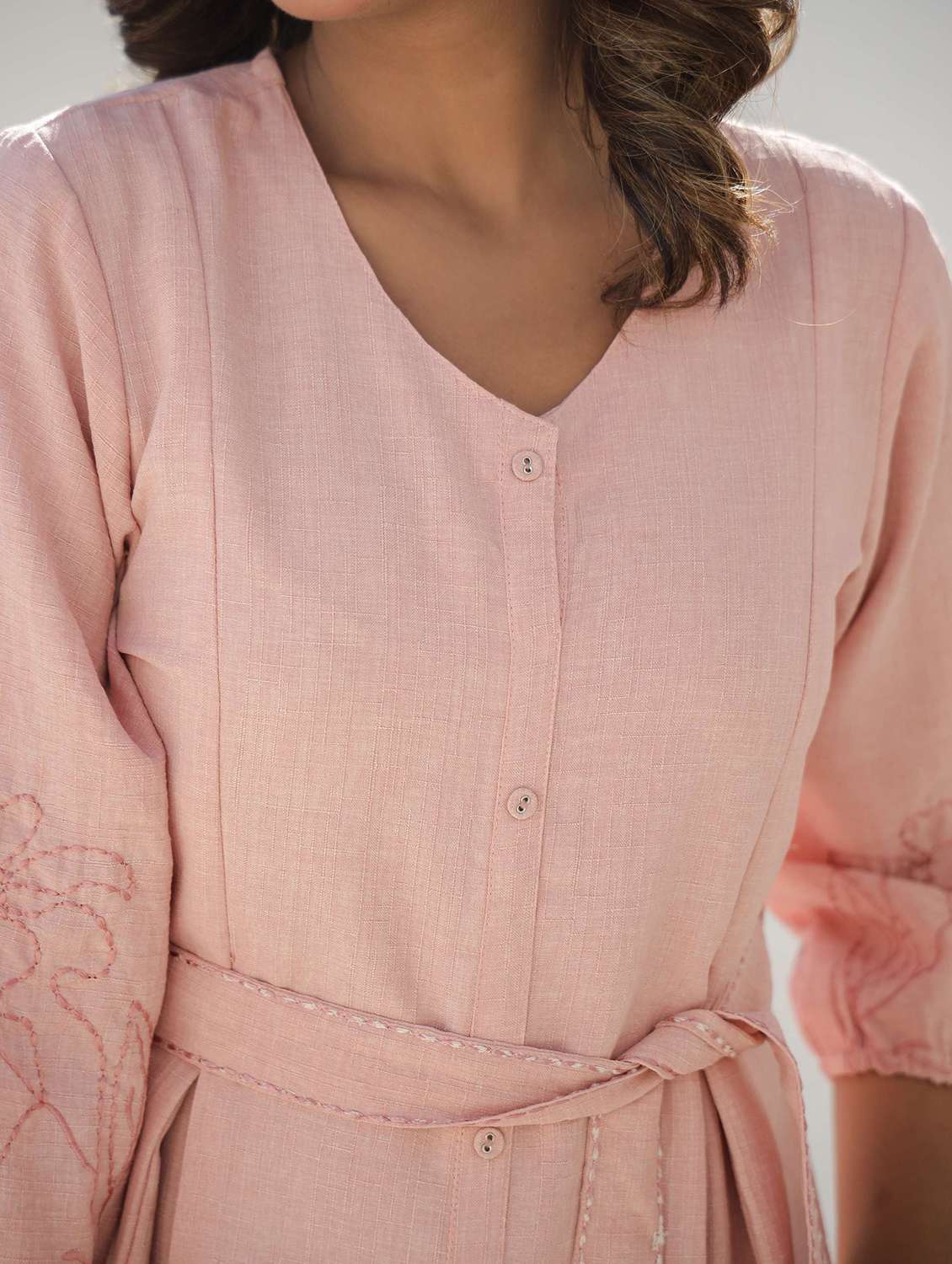 women embroidered puff sleeve a-line dress - 22083127 -  Standard Image - 2