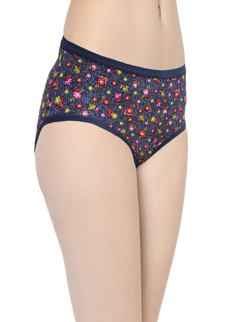 Multi Colored Cotton Blend Hipster Panty - 22083152 -  Standard Image - 2