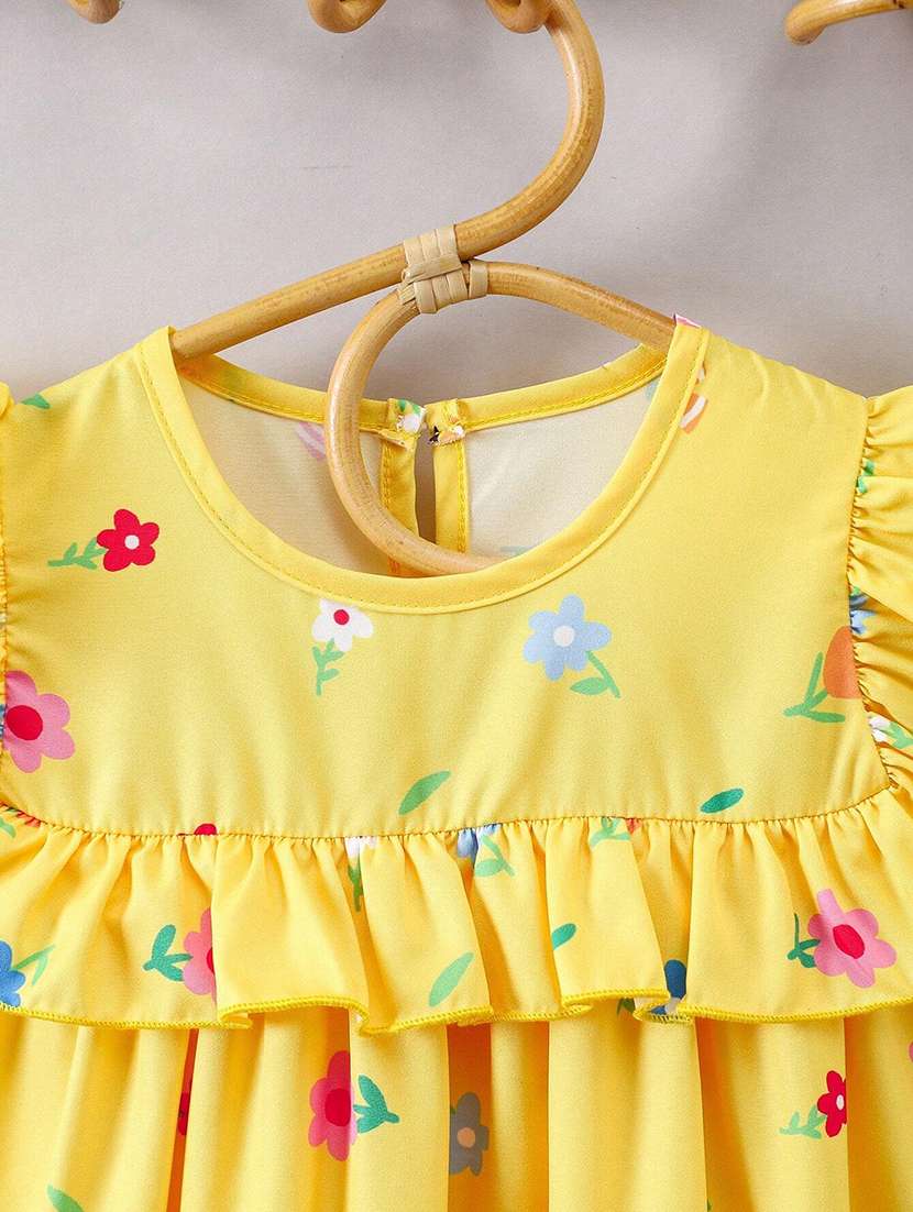 girls floral print sleeveless flared dress - 22083163 - Standard Image - 2