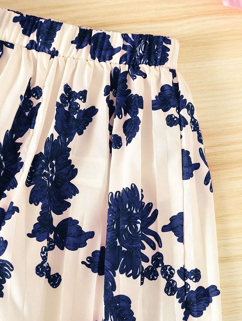 girls floral print top and skirt set co-ord set - 22083168 - Standard Image - 2