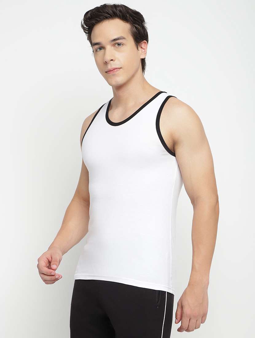 white 100% cotton vest - 22083214 -  Standard Image - 2