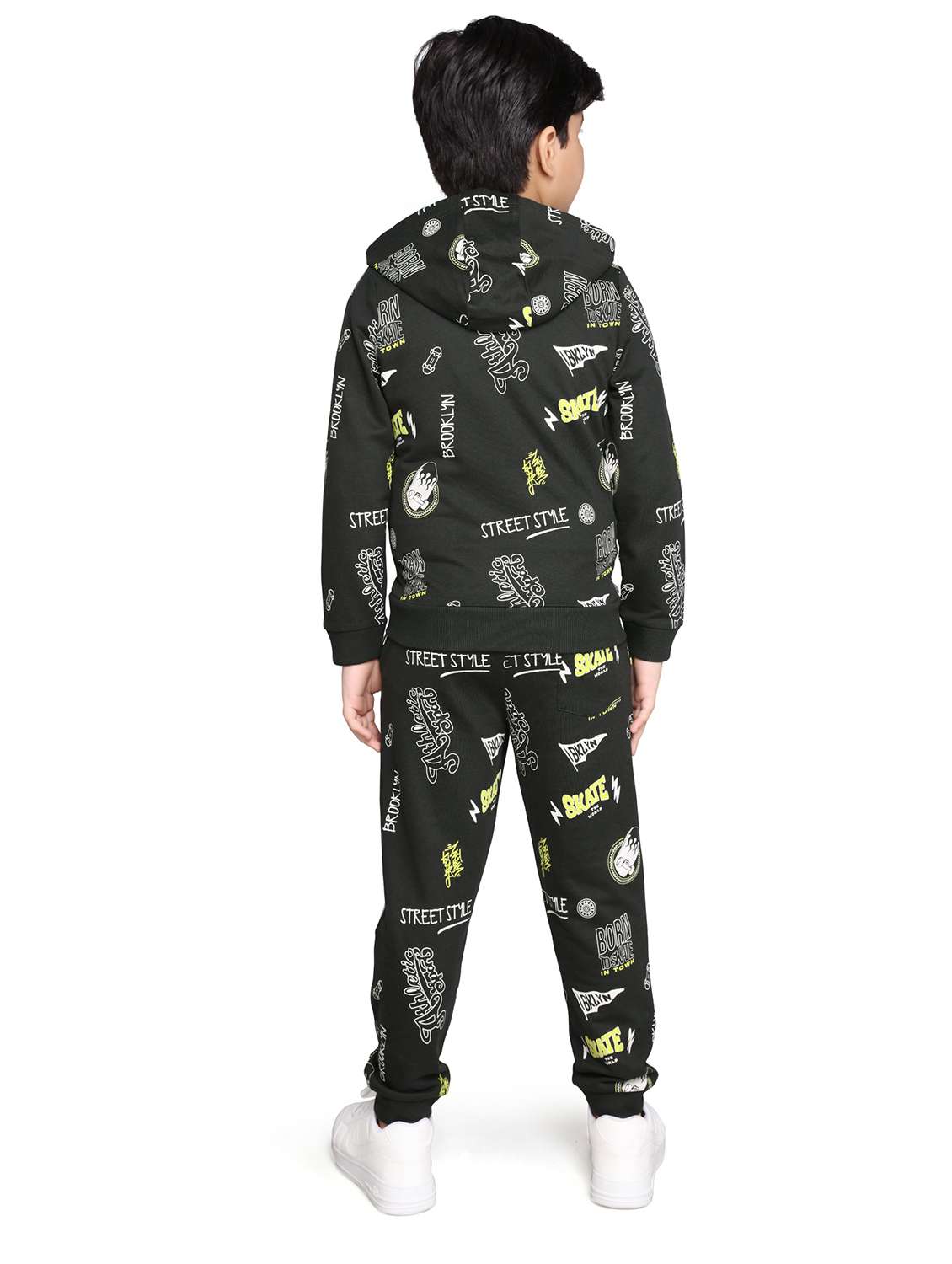 boys printed long sleeve hooded full length sets - 22083253 -  Standard Image - 2