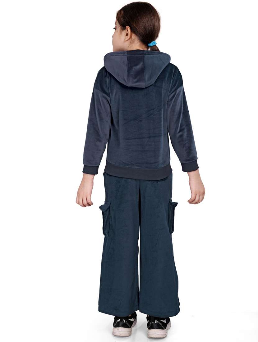 boys solid long sleeve hooded full length sets - 22083263 -  Standard Image - 2