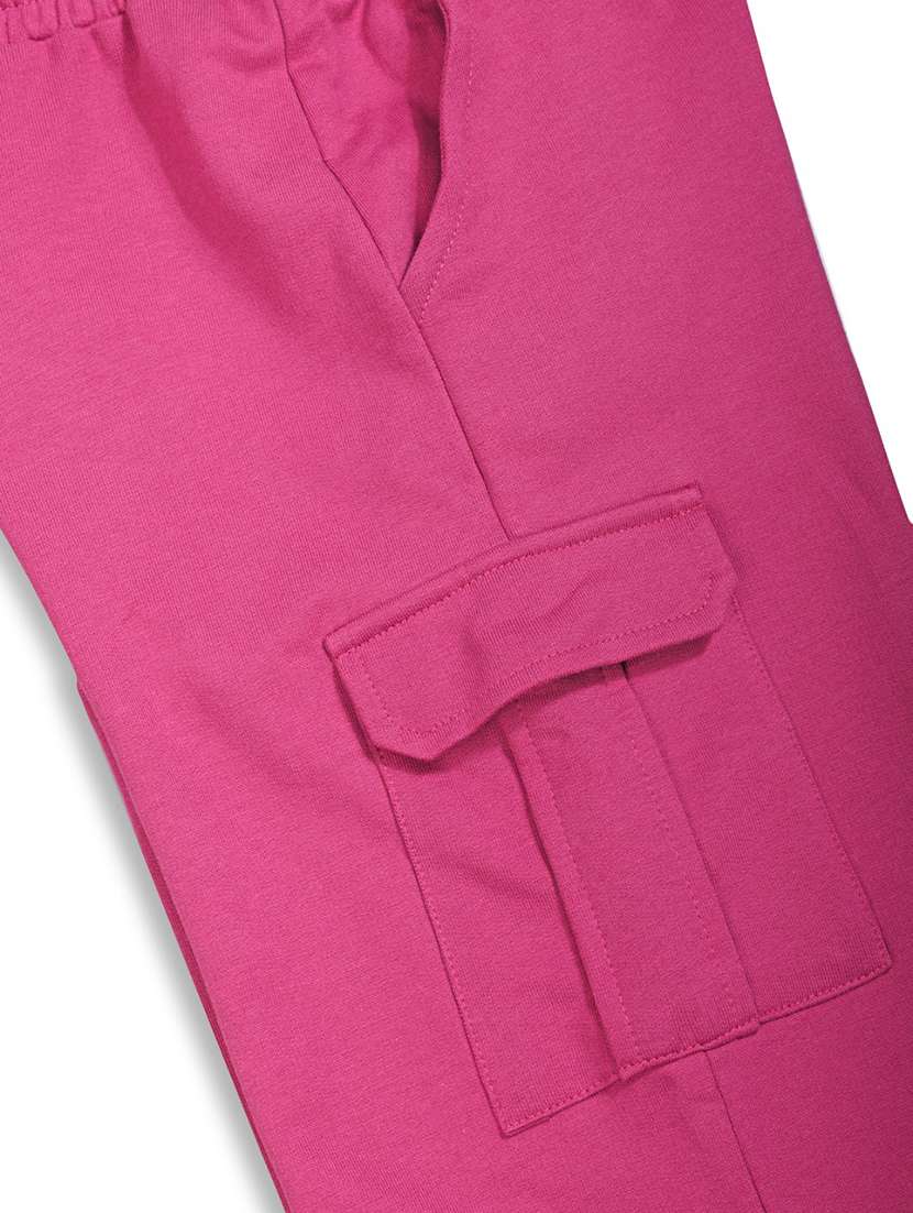 girls solid mid rise cargo - 22083296 -  Standard Image - 2