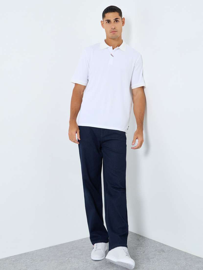 men plain mid rise full length straight fit jeans - 22083321 -  Standard Image - 2
