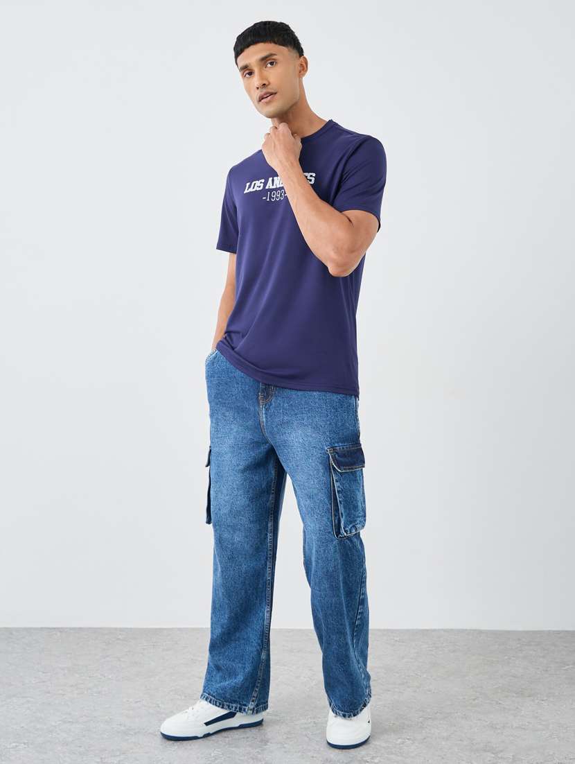 men solid mid rise loose fit cargo - 22083325 -  Standard Image - 2