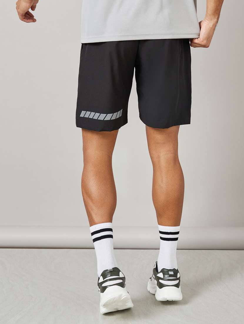 men typographic mid rise regular fit sports shorts - 22083331 - Standard Image - 2