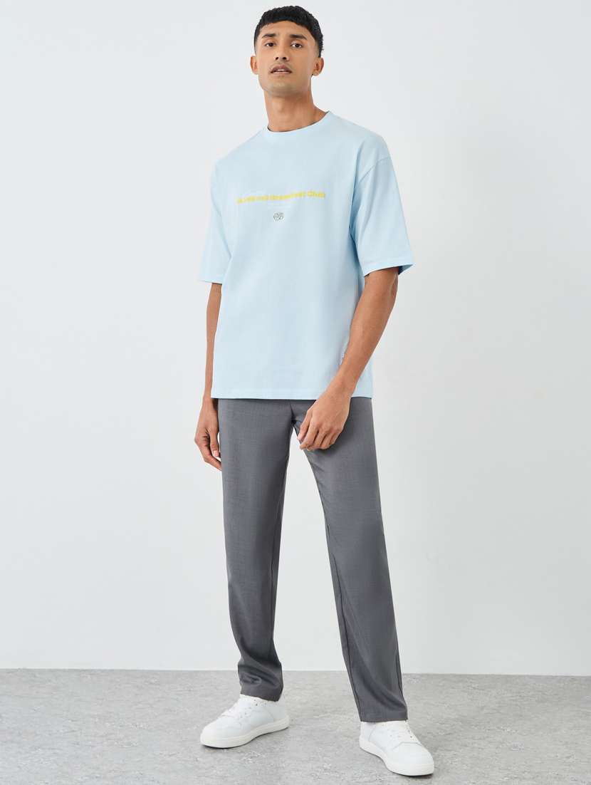 blue cotton front print tshirt - 22083424 -  Standard Image - 2