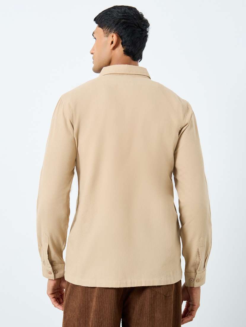 men solid long sleeve regular fit casual shirt - 22083427 -  Standard Image - 2