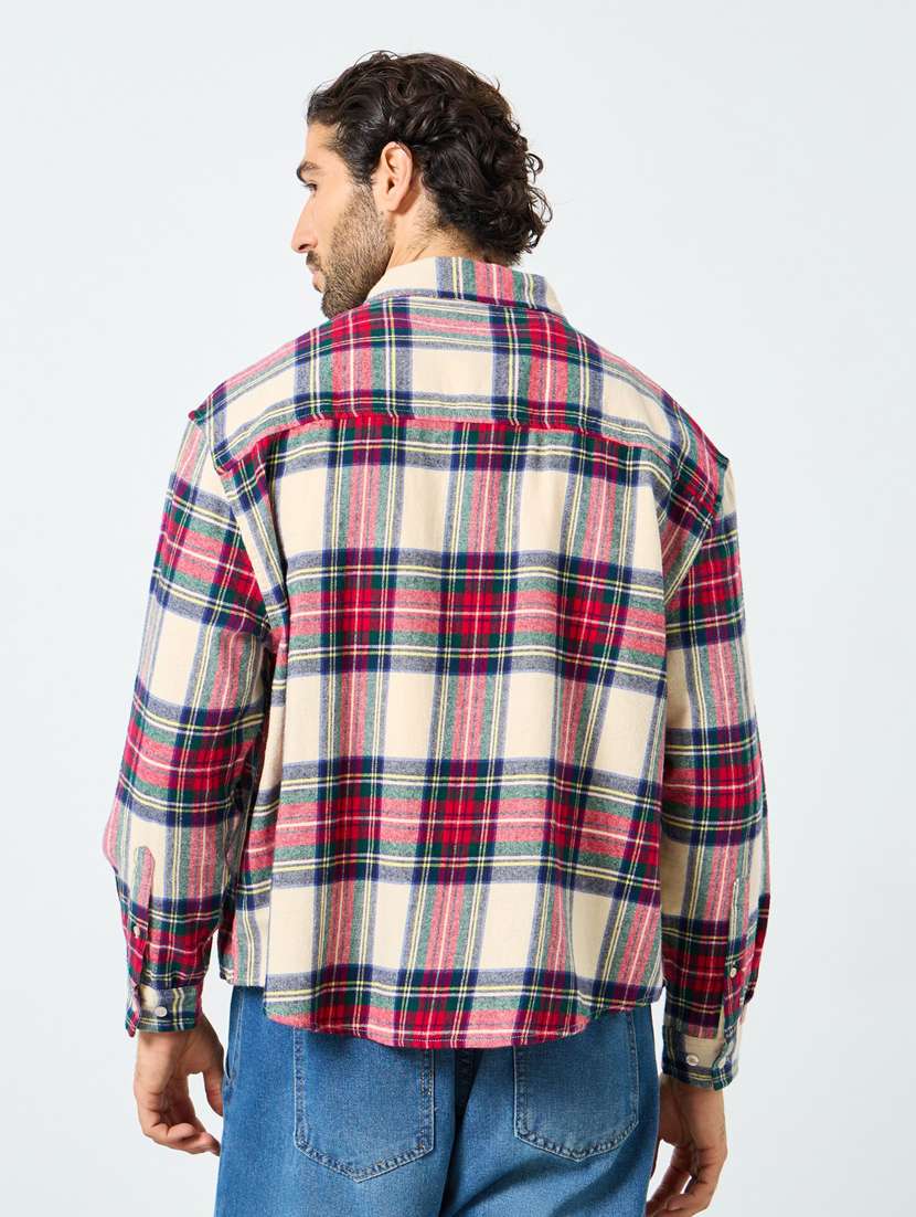 men checkered long sleeve regular fit casual shirt - 22083428 -  Standard Image - 2