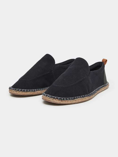 men black slip on espadrille