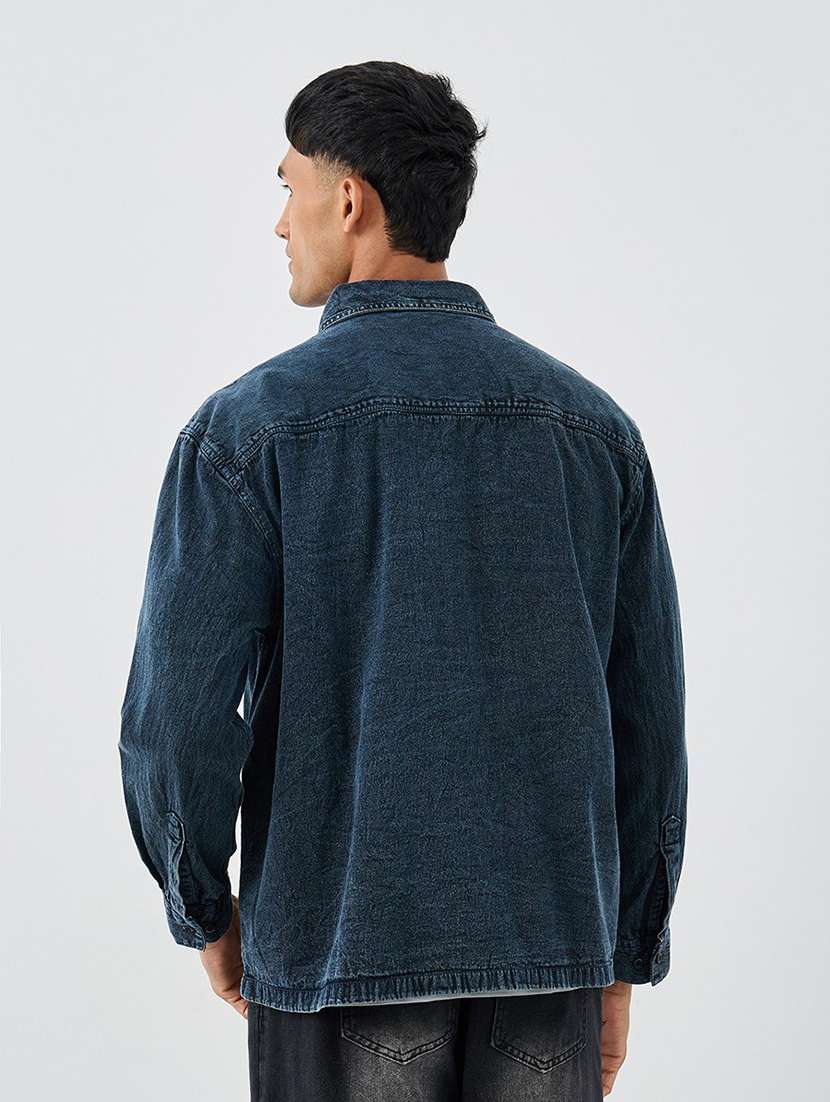 men solid long sleeve regular fit casual shirt - 22083445 - Standard Image - 2