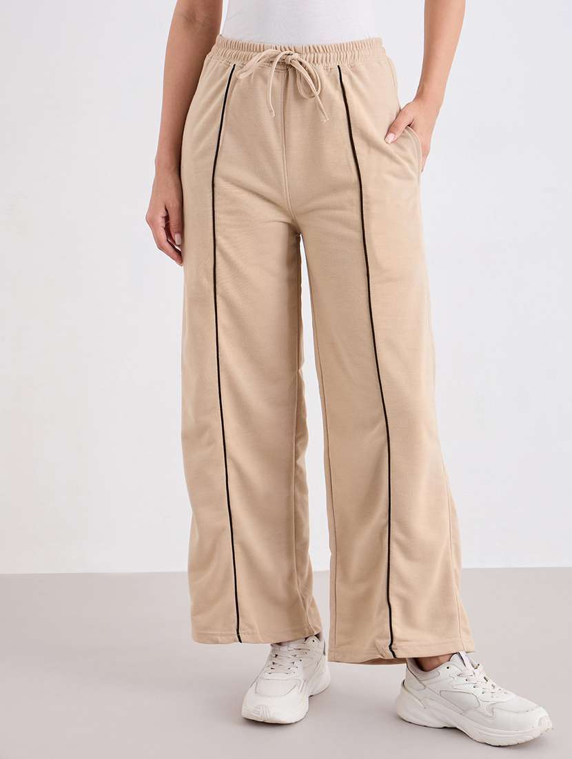 women solid mid rise relaxed fit track pant - 22083453 - Zoom Image - 0