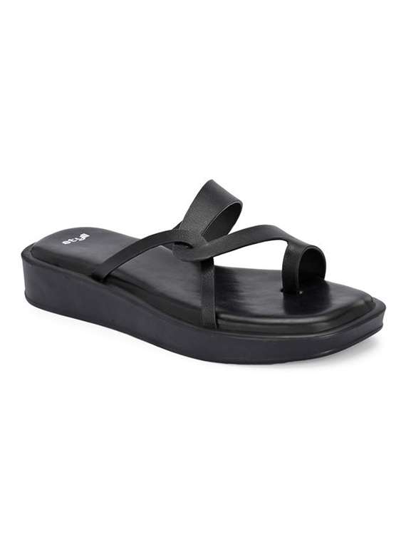 women black slip on wedge