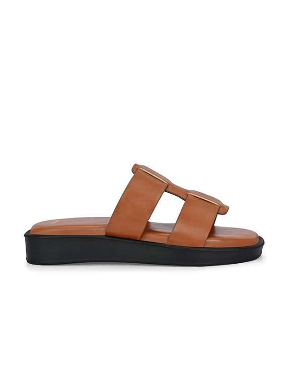 women tan slip on wedge - 22083459 -  Standard Image - 2