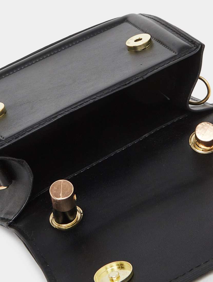 women black solid handbag - 22083466 - Standard Image - 2
