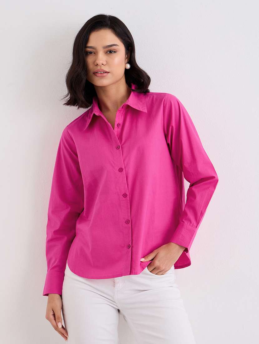 women collared long sleeve regular fit shirt - 22083529 - Zoom Image - 0